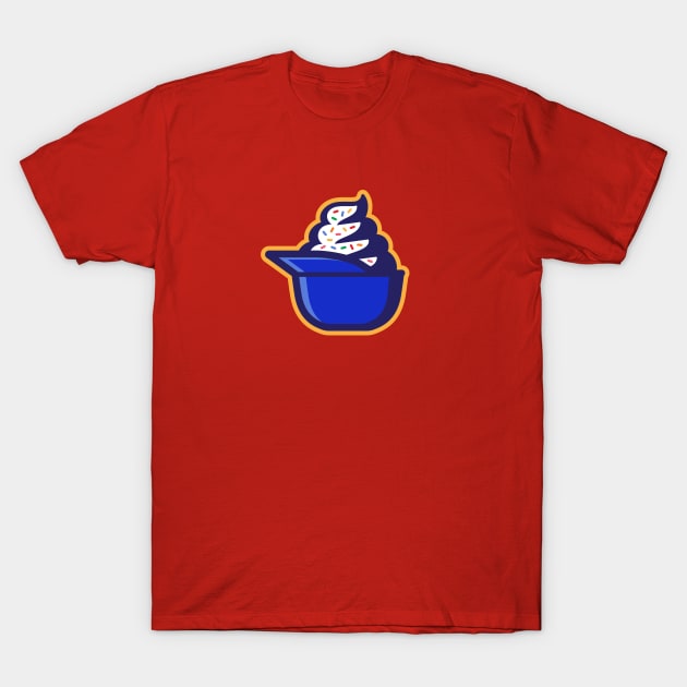 Ice Cream Helmet T-Shirt by BaseballAndIceCream